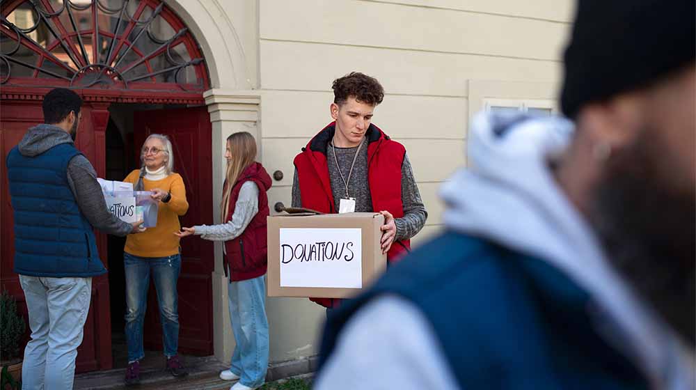 charity volunteers at work