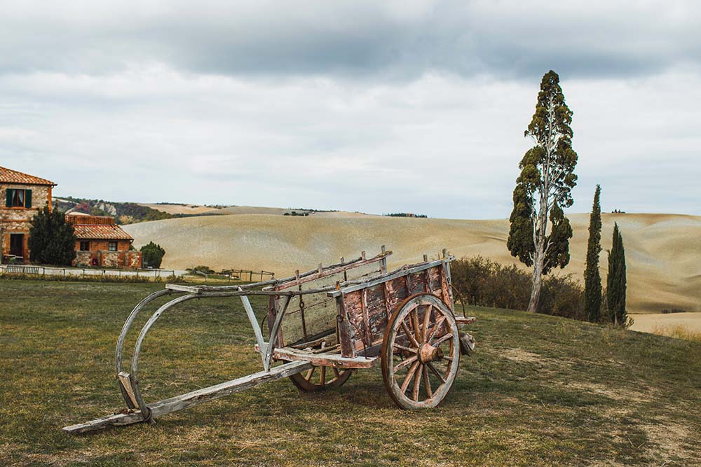 an old fashioned wooden plough